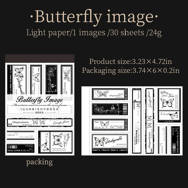 Notepads vintage precortados-30 hojas