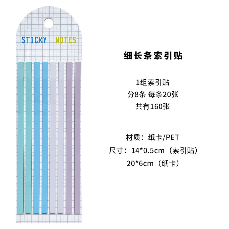 Sticky notes long strip-160 pzas