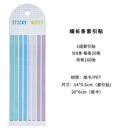 Sticky notes long strip-160 pzas