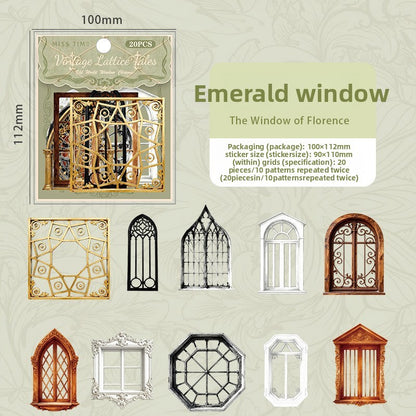 Stickers ventana vintage lattice-20 pzas