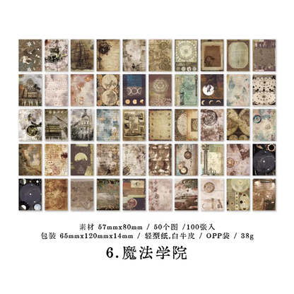 Block de papel mottled poetry vintage-100 pzas
