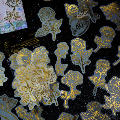 Stickers foil dorado-40 pzas