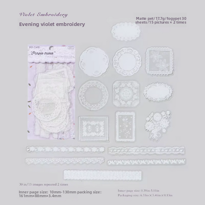 Stickers lace story-30 pzas