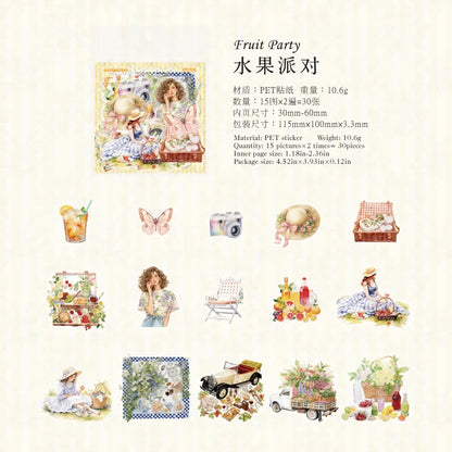 Stickers picnic-30 pzas