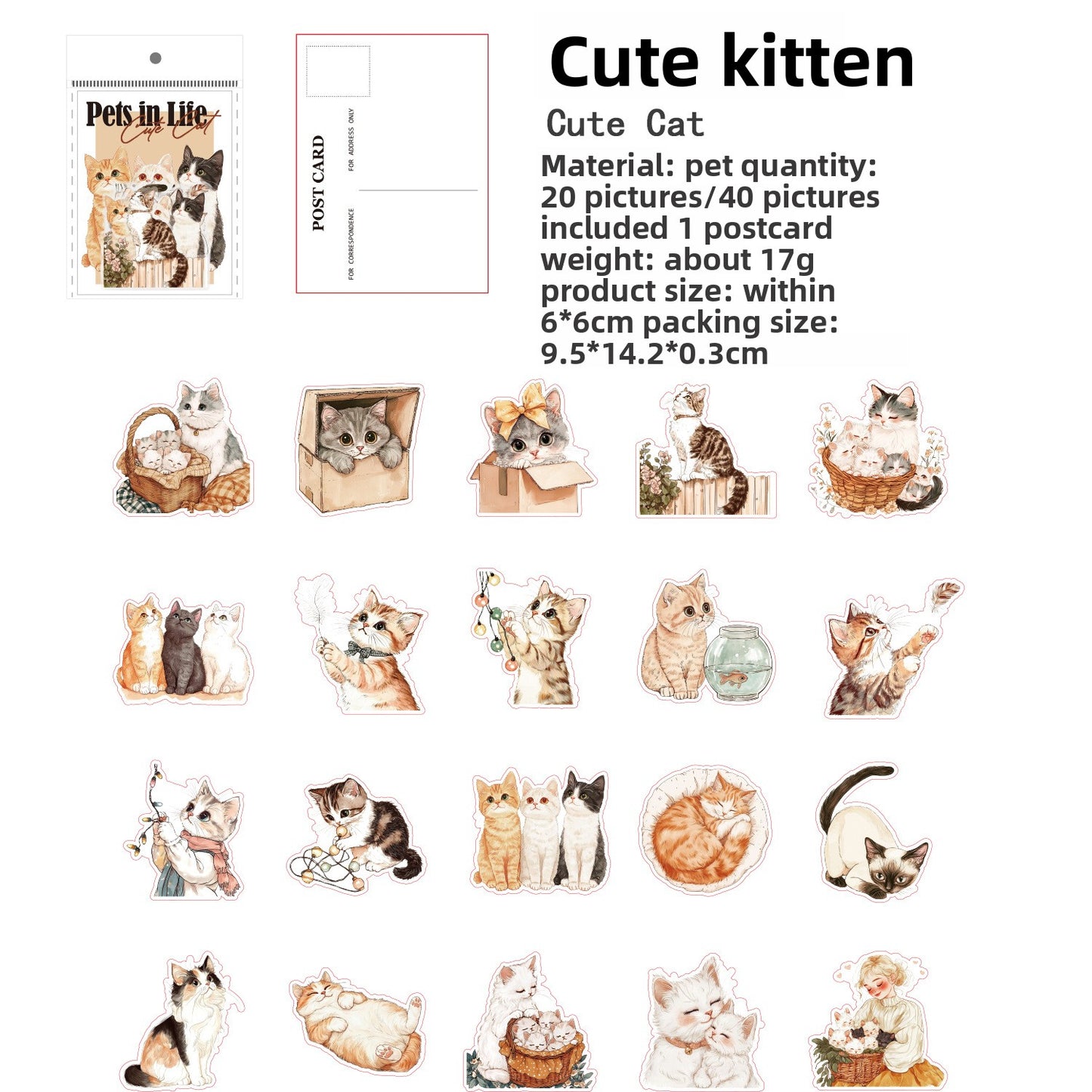 Stickers pets in life-40 pzas