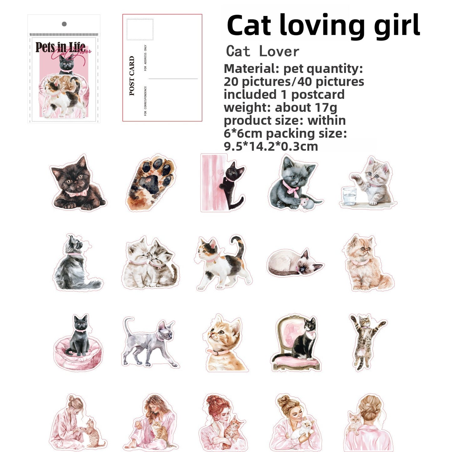 Stickers pets in life-40 pzas
