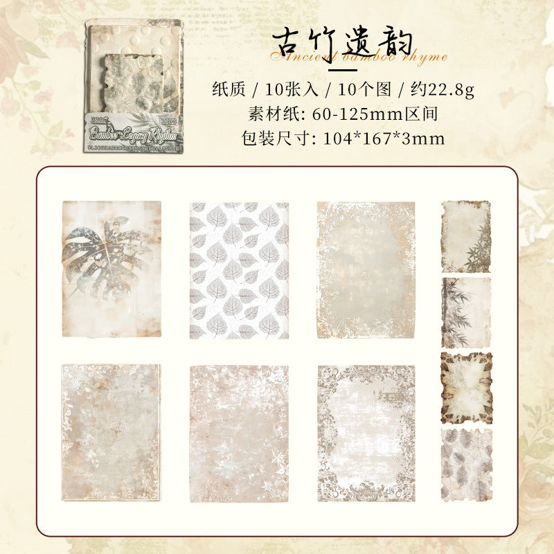 Papel texturizado vintage-10 pzas