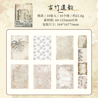 Papel texturizado vintage-10 pzas