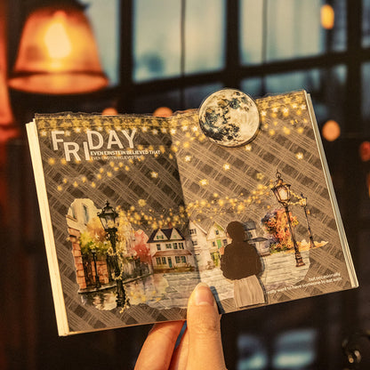 Block de stickers pet starry night-18 hojas