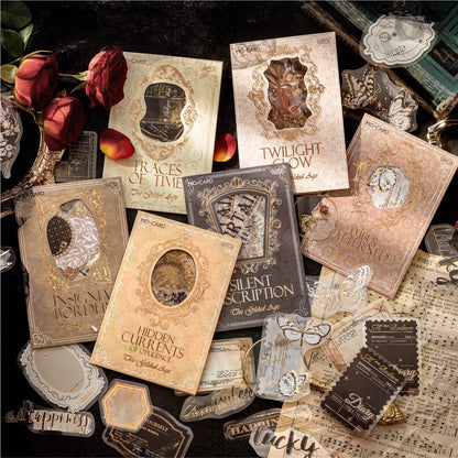 Stickers con foil dorado-20 pzas