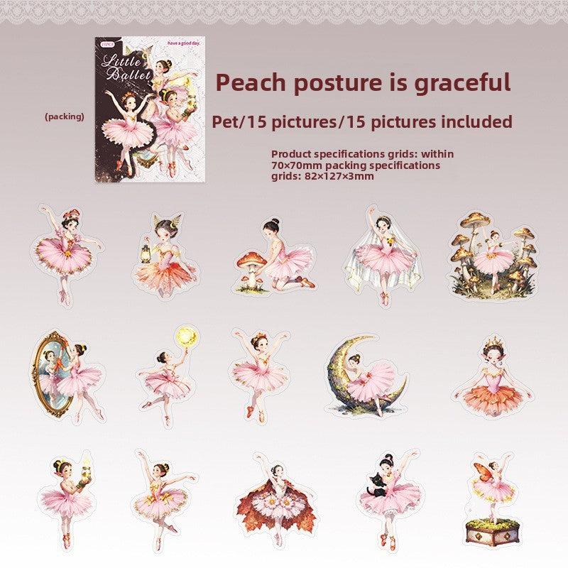 Stickers little ballet-15 pzas