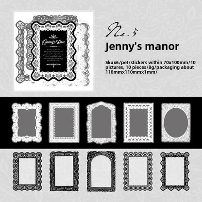 Stickers Jenny's lace-10 pzas
