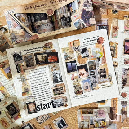 Juego de washitape recortes-4 rollos