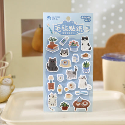 Stickers gato tipo fieltro-1 pza