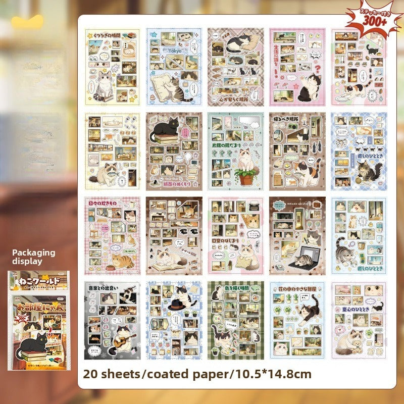 Libro de stickers comic cat-20 hojas
