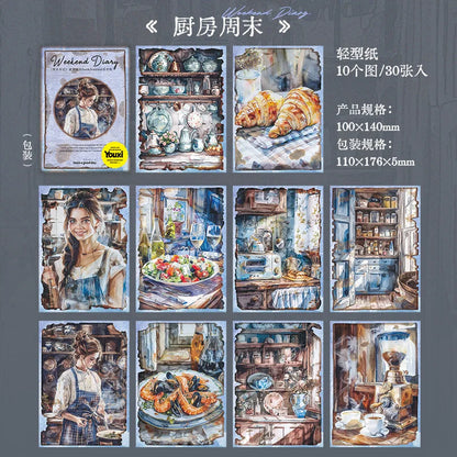 Papel weekend diary-30 pzas