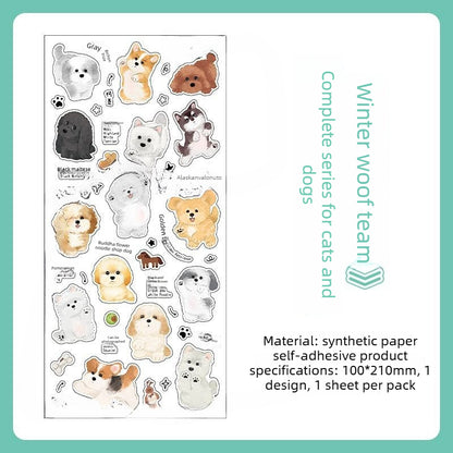 Stickers deco cat dog-1 plancha