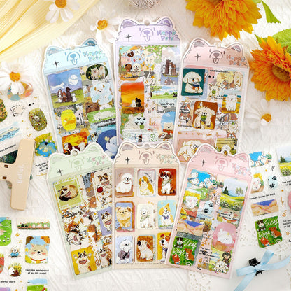 Stickers happy pets-4 pzas