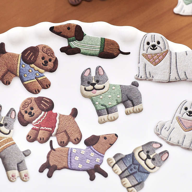 Stickers estilo bordados-20 pzas