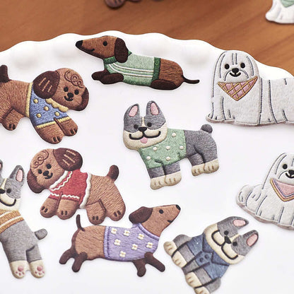 Stickers estilo bordados-20 pzas