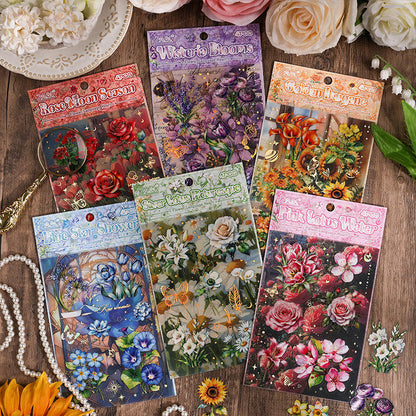 Stickers big flowers-4 pzas