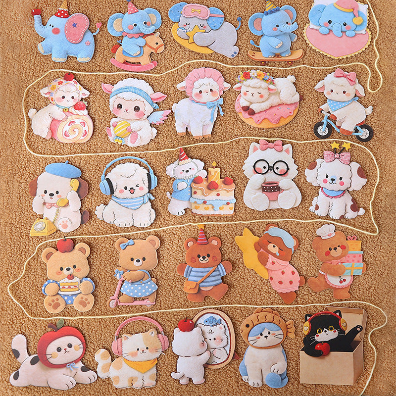 Stickers animales XL cartonaje-10 pzas