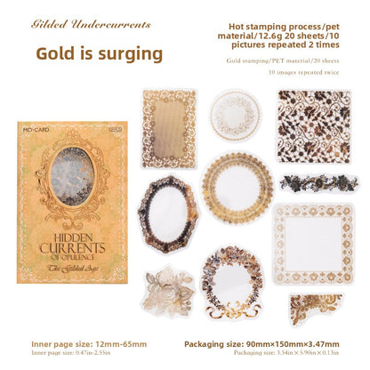 Stickers con foil dorado-20 pzas