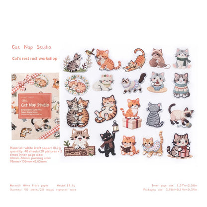 Stickers cute animals bordados-40 pzas