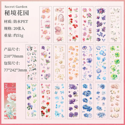 Block de stickers flores-20 hojas