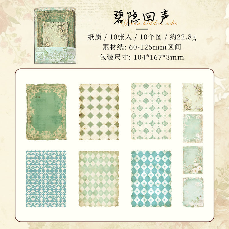 Papel texturizado vintage-10 pzas