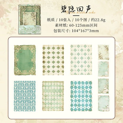 Papel texturizado vintage-10 pzas