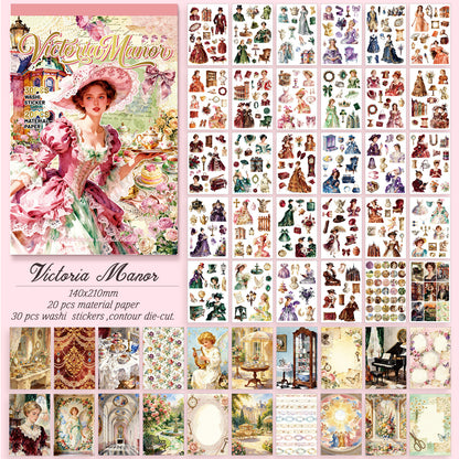 Block de stickers Victoria manor-50 hojas