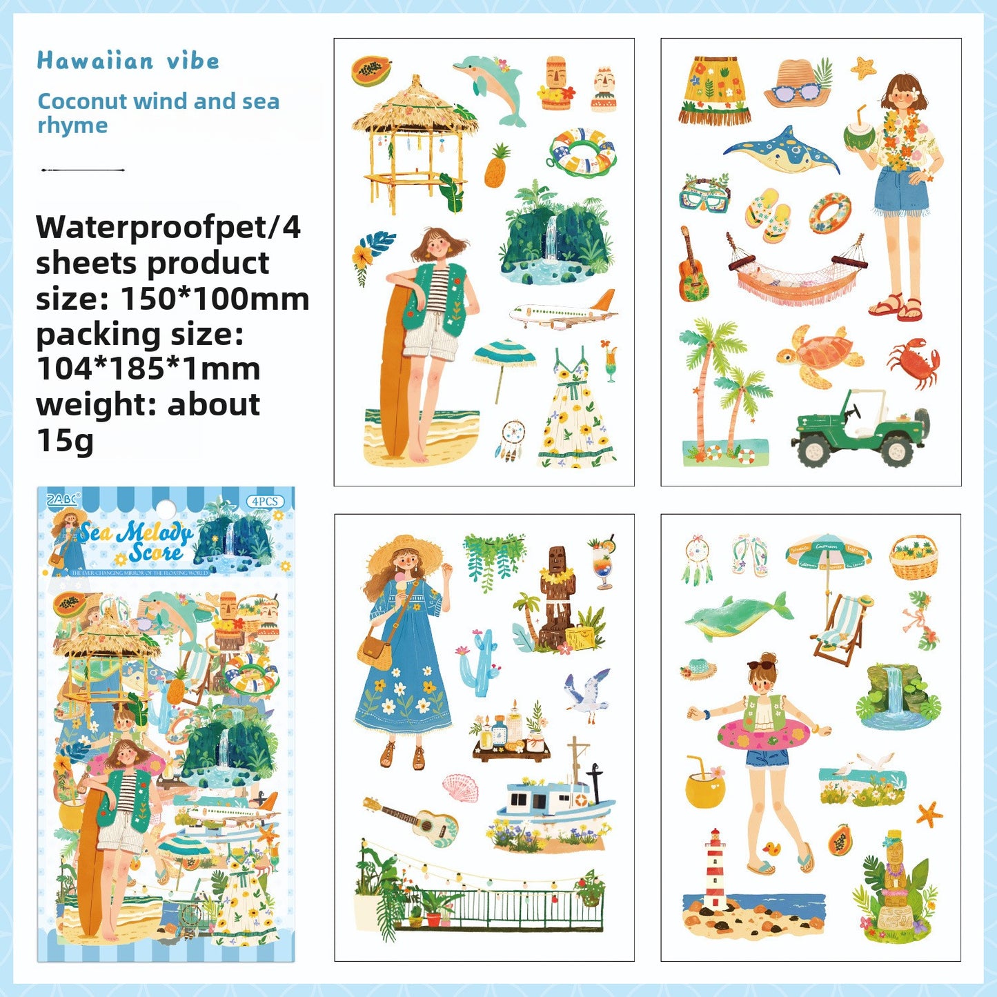 Stickers vacation-4 planchas