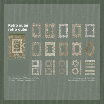 Block stickers pet encaje-30 pzas