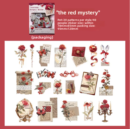 Stickers timeless botany notes-40 pzas