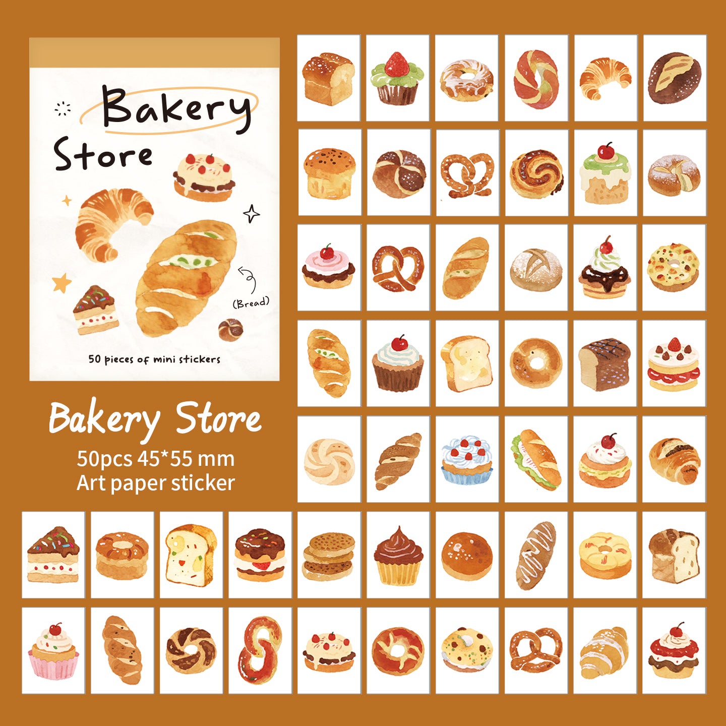 Mini librito de stickers cute-50 pzas