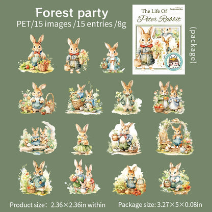 Stickers Peter Rabbit-15 pzas