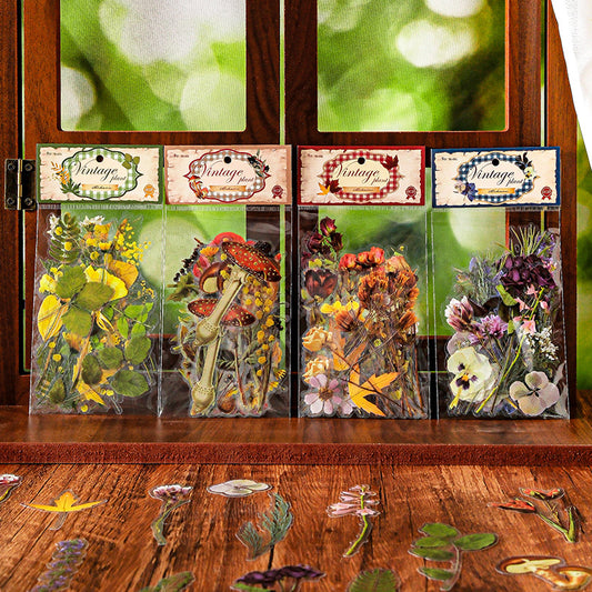 Stickers vintage plant-40 pzas