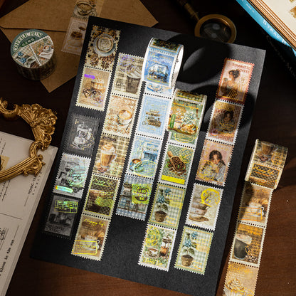 Washitape estampillas con foil-2 metros