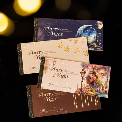 Block de stickers pet starry night-18 hojas