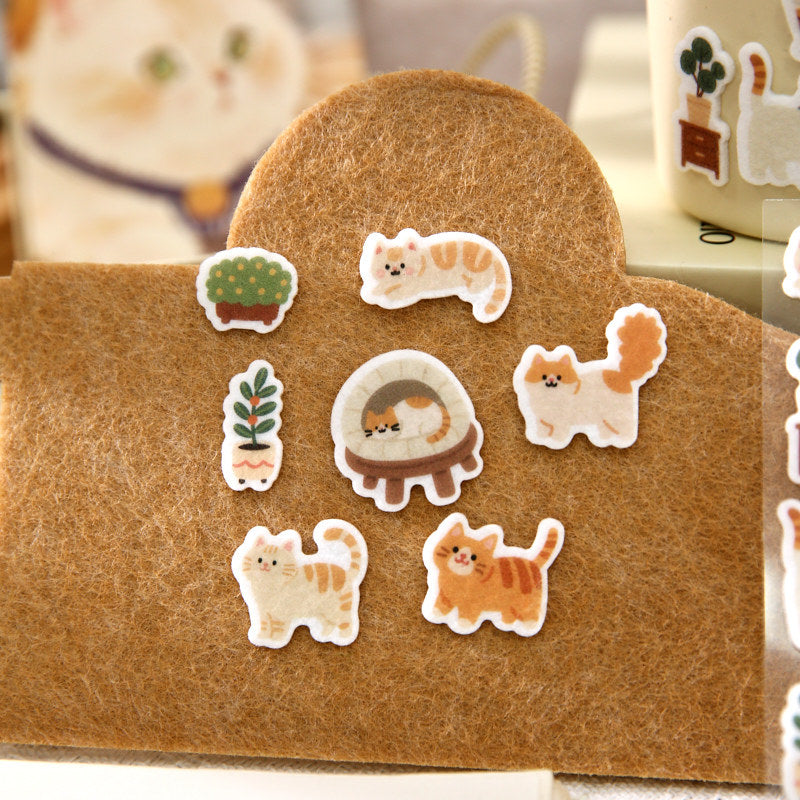 Stickers gato tipo fieltro-1 pza