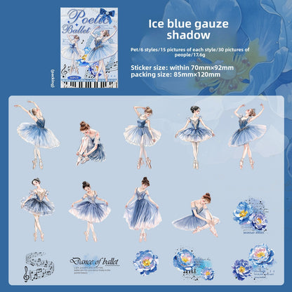 Stickers poetic ballet-30 pzas