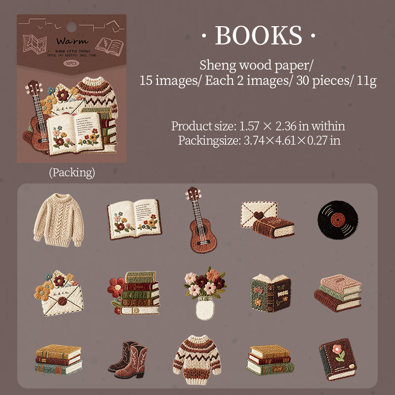 Stickers bordados-30 pzas