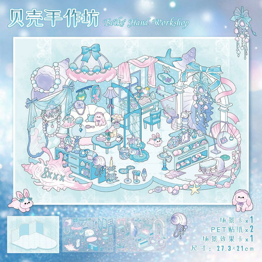 Sticker escenarios "Cute animals"