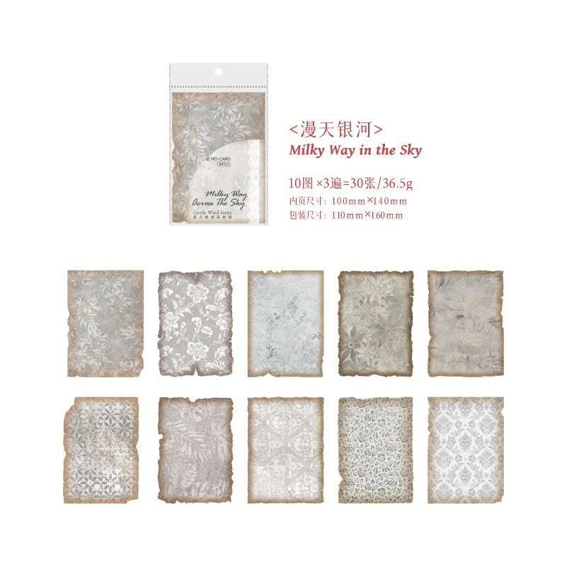 Papel vintage gentle breeze-30 pzas