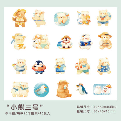 Cajita de stickers animales sweet-40 pzas