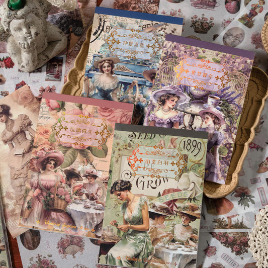 Block de stickers victorianas-50 hojas