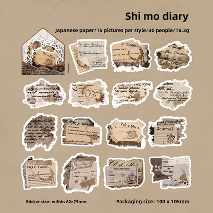 Stickers stained paper-30 pzas