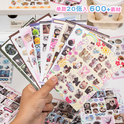Block de stickers kitty-20 hojas