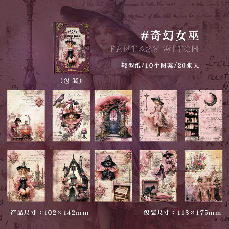 Papel magical realm-20 pzas